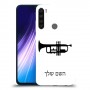 חצוצרה כיסוי מגן קשיח בעיצוב אישי עם השם שלך ל Xiaomi Redmi Note 8 יחידה אחת סקרין מובייל