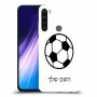 כדורגל - כדור כיסוי מגן קשיח בעיצוב אישי עם השם שלך ל Xiaomi Redmi Note 8 יחידה אחת סקרין מובייל