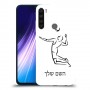 שחקן כדורעף כיסוי מגן קשיח בעיצוב אישי עם השם שלך ל Xiaomi Redmi Note 8 יחידה אחת סקרין מובייל