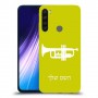 חצוצרה כיסוי מגן קשיח בעיצוב אישי עם השם שלך ל Xiaomi Redmi Note 8 יחידה אחת סקרין מובייל