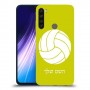 כדורעף - כדור כיסוי מגן קשיח בעיצוב אישי עם השם שלך ל Xiaomi Redmi Note 8 יחידה אחת סקרין מובייל