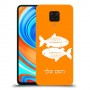 דגים כיסוי מגן קשיח בעיצוב אישי עם השם שלך ל Xiaomi Redmi Note 9 Pro יחידה אחת סקרין מובייל
