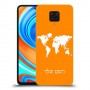 מפת העולם כיסוי מגן קשיח בעיצוב אישי עם השם שלך ל Xiaomi Redmi Note 9 Pro יחידה אחת סקרין מובייל