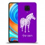 זברה כיסוי מגן קשיח בעיצוב אישי עם השם שלך ל Xiaomi Redmi Note 9 Pro יחידה אחת סקרין מובייל