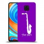 סקספון כיסוי מגן קשיח בעיצוב אישי עם השם שלך ל Xiaomi Redmi Note 9 Pro יחידה אחת סקרין מובייל