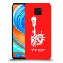 פסל החירות כיסוי מגן קשיח בעיצוב אישי עם השם שלך ל Xiaomi Redmi Note 9 Pro יחידה אחת סקרין מובייל