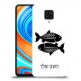 דגים כיסוי מגן קשיח בעיצוב אישי עם השם שלך ל Xiaomi Redmi Note 9 Pro יחידה אחת סקרין מובייל