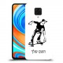 ילד סקייטבורד כיסוי מגן קשיח בעיצוב אישי עם השם שלך ל Xiaomi Redmi Note 9 Pro יחידה אחת סקרין מובייל