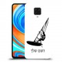 גלישת מפרש כיסוי מגן קשיח בעיצוב אישי עם השם שלך ל Xiaomi Redmi Note 9 Pro יחידה אחת סקרין מובייל