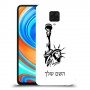 פסל החירות כיסוי מגן קשיח בעיצוב אישי עם השם שלך ל Xiaomi Redmi Note 9 Pro יחידה אחת סקרין מובייל