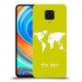 מפת העולם כיסוי מגן קשיח בעיצוב אישי עם השם שלך ל Xiaomi Redmi Note 9 Pro יחידה אחת סקרין מובייל