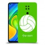 כדורעף - כדור כיסוי מגן קשיח בעיצוב אישי עם השם שלך ל Xiaomi Redmi Note 9 יחידה אחת סקרין מובייל