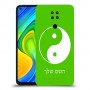 סמל יינג יאנג - סין כיסוי מגן קשיח בעיצוב אישי עם השם שלך ל Xiaomi Redmi Note 9 יחידה אחת סקרין מובייל