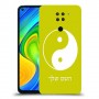 סמל יינג יאנג - סין כיסוי מגן קשיח בעיצוב אישי עם השם שלך ל Xiaomi Redmi Note 9 יחידה אחת סקרין מובייל