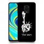 פסל החירות כיסוי מגן קשיח בעיצוב אישי עם השם שלך ל Xiaomi Redmi Note 9S יחידה אחת סקרין מובייל