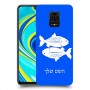 דגים כיסוי מגן קשיח בעיצוב אישי עם השם שלך ל Xiaomi Redmi Note 9S יחידה אחת סקרין מובייל