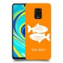 דגים כיסוי מגן קשיח בעיצוב אישי עם השם שלך ל Xiaomi Redmi Note 9S יחידה אחת סקרין מובייל