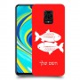 דגים כיסוי מגן קשיח בעיצוב אישי עם השם שלך ל Xiaomi Redmi Note 9S יחידה אחת סקרין מובייל