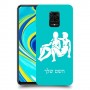 תאומים כיסוי מגן קשיח בעיצוב אישי עם השם שלך ל Xiaomi Redmi Note 9S יחידה אחת סקרין מובייל