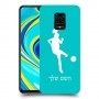 כדורגל - אישה כיסוי מגן קשיח בעיצוב אישי עם השם שלך ל Xiaomi Redmi Note 9S יחידה אחת סקרין מובייל