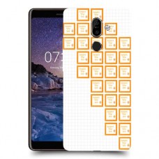 שלושים תמונות לב שמאל כיסוי מגן קשיח בעיצוב אישי עם התמונות שלך ל Nokia 7 plus יחידה אחת סקרין מובייל
