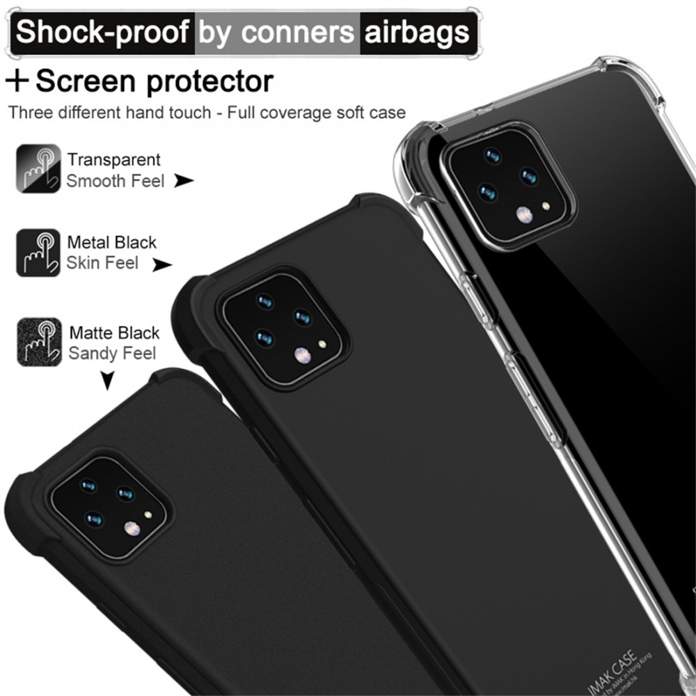 כיסוי סיליקון שקוף + בולם זעזועים מיועד ל Google Pixel 4 מותג - IMAK