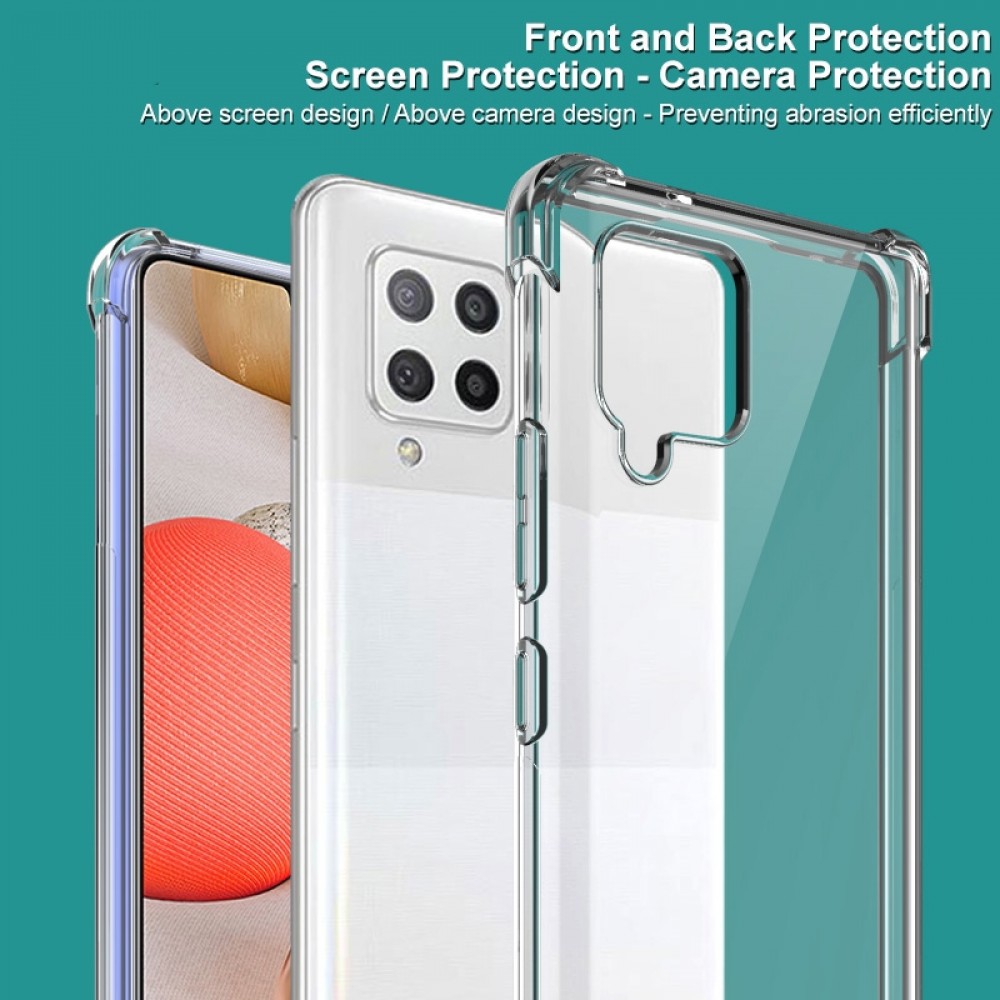 כיסוי סיליקון שקוף + בולם זעזועים מיועד ל Samsung Galaxy A42 5G מותג - IMAK