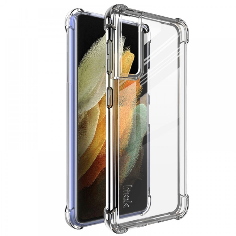 כיסוי סיליקון שקוף + בולם זעזועים מיועד ל Samsung Galaxy S21 5G מותג - IMAK