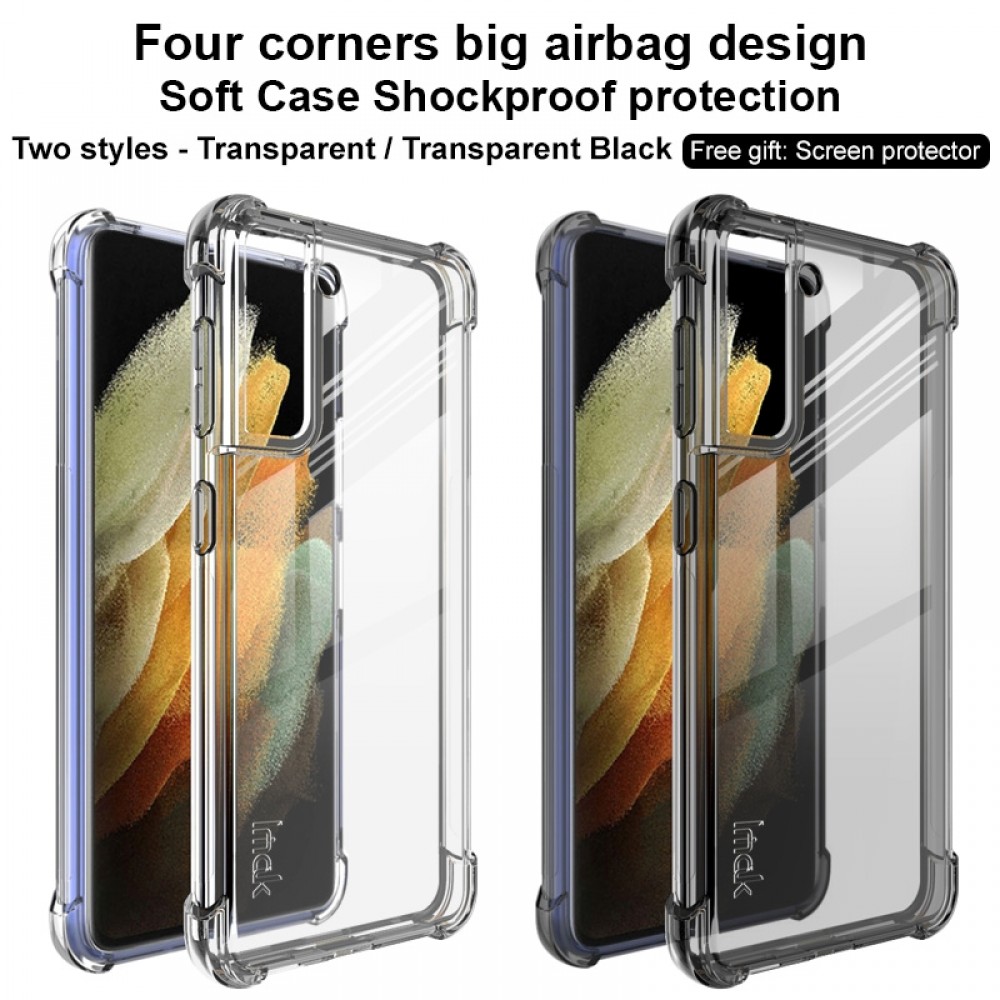 כיסוי סיליקון שקוף + בולם זעזועים מיועד ל Samsung Galaxy S21 5G מותג - IMAK