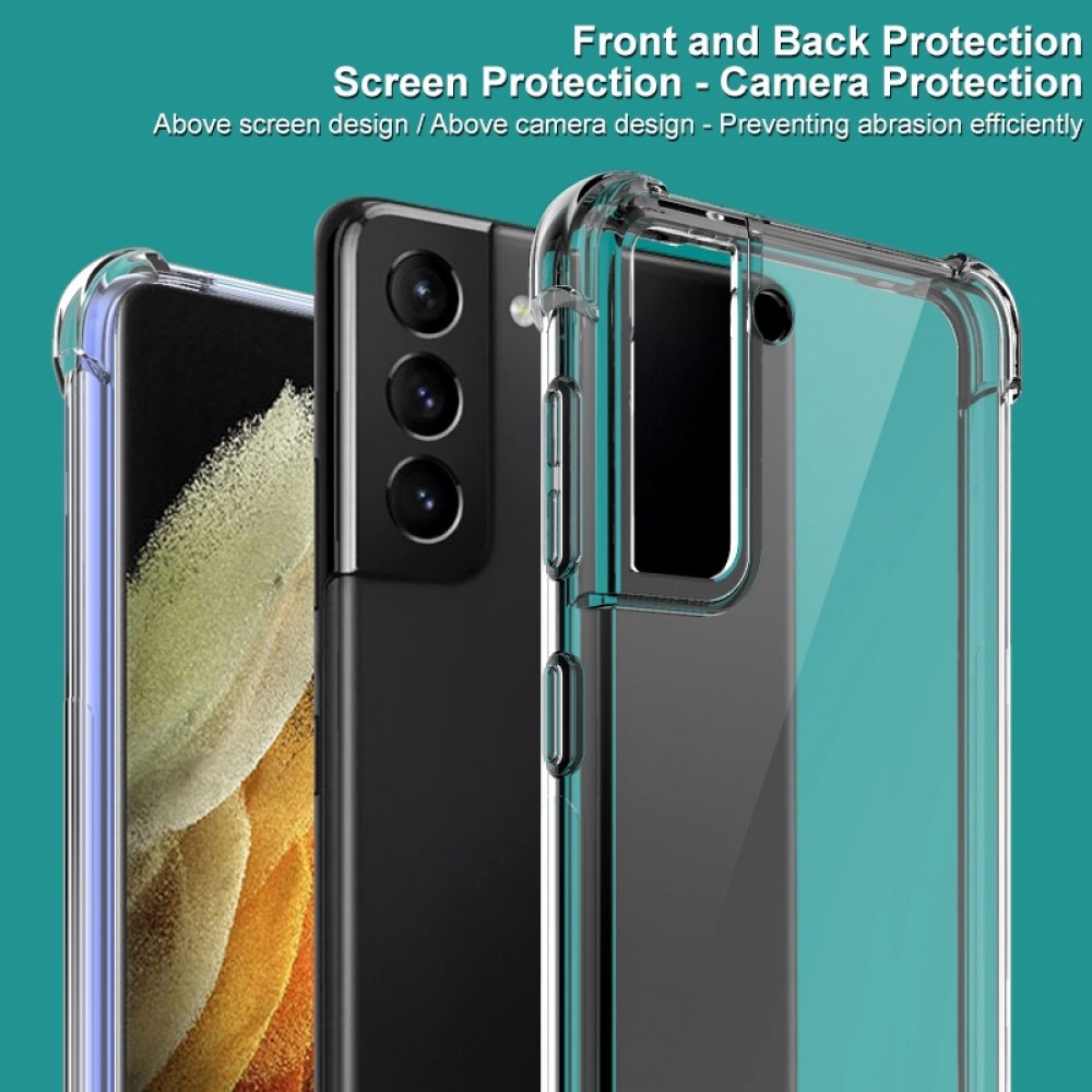 כיסוי סיליקון שקוף + בולם זעזועים מיועד ל Samsung Galaxy S21 5G מותג - IMAK