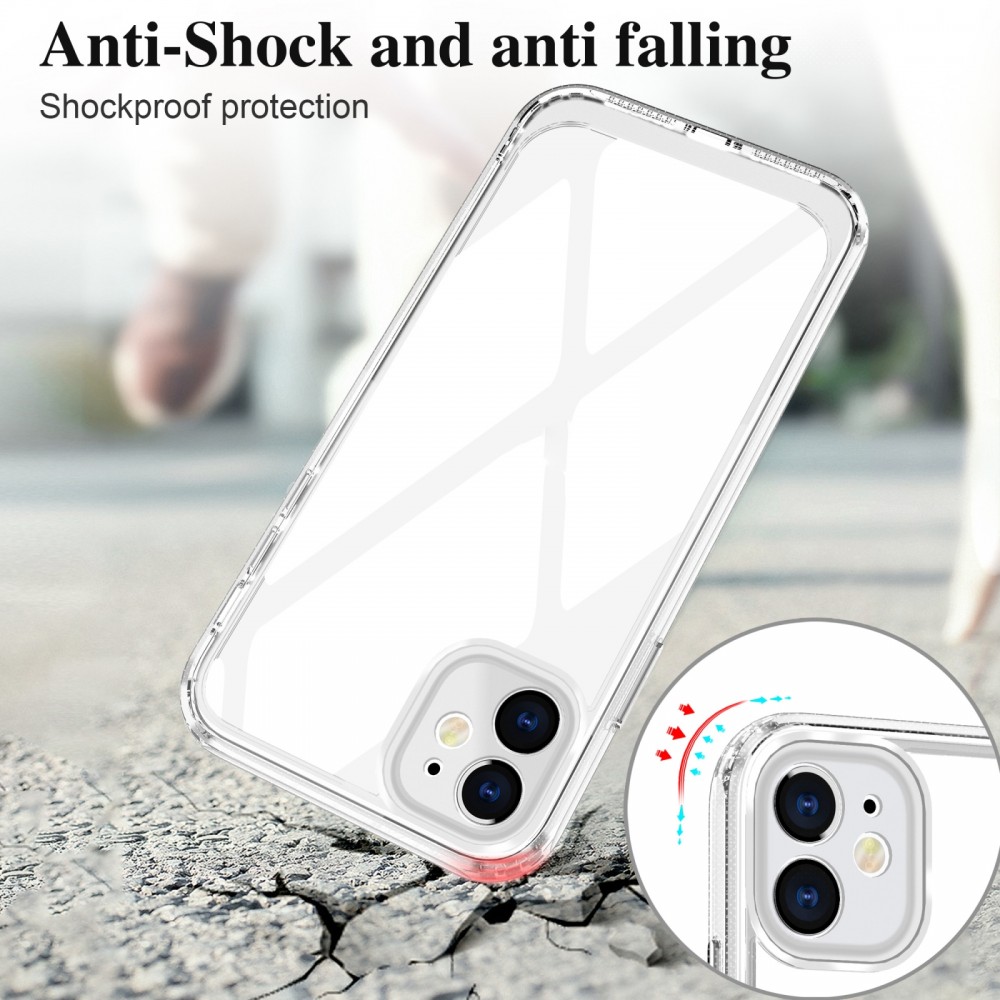 כיסוי סיליקון שקוף + בולם זעזועים מיועד ל Apple iPhone 11