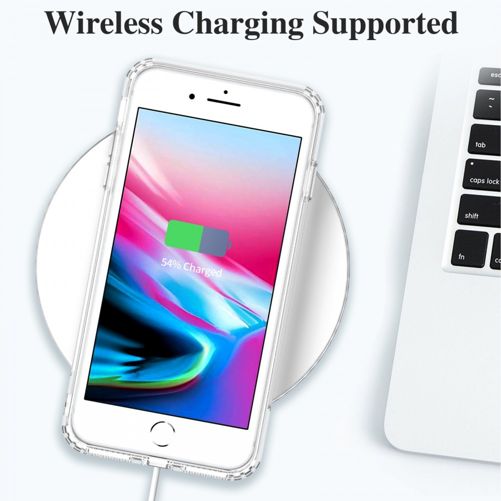 כיסוי סיליקון שקוף + בולם זעזועים מיועד ל Apple iPhone 7 Plus