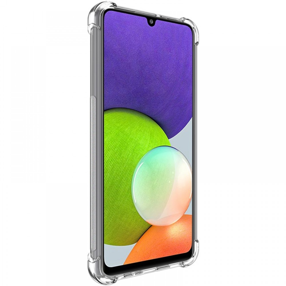 כיסוי סיליקון שקוף + בולם זעזועים מיועד ל Samsung Galaxy A22 4G מותג - IMAK