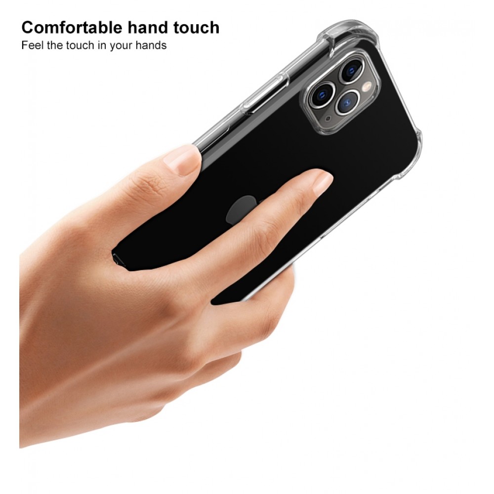 כיסוי סיליקון שקוף + בולם זעזועים מיועד ל Apple iPhone 11 Pro Max מותג - IMAK
