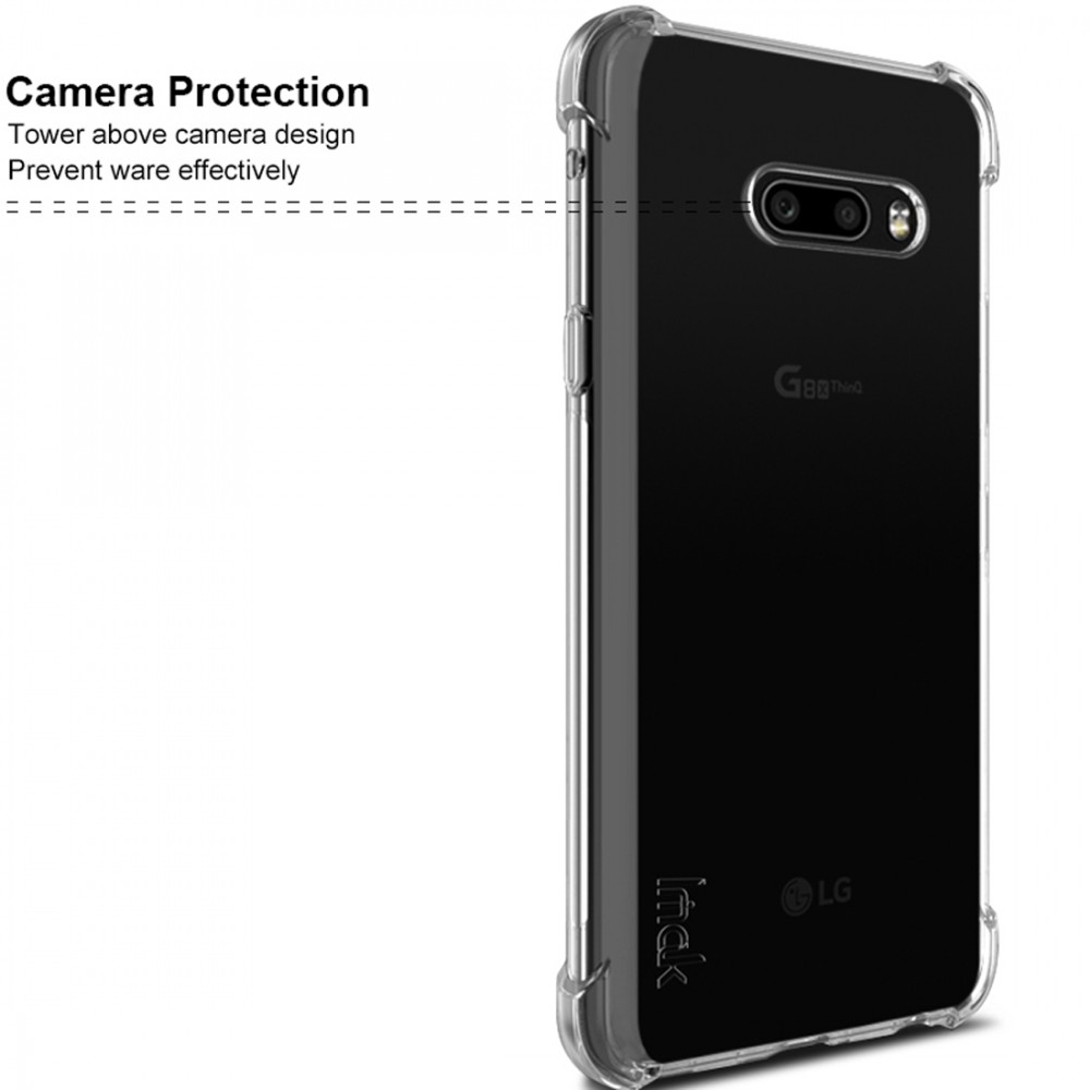 כיסוי סיליקון שקוף + בולם זעזועים מיועד ל LG G8X ThinQ מותג - IMAK