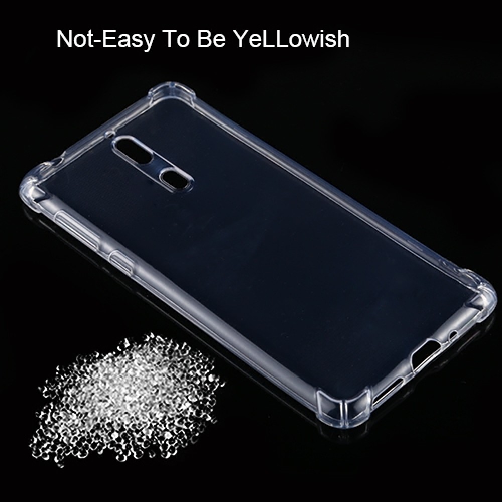 כיסוי סיליקון שקוף + בולם זעזועים מיועד ל Nokia 8