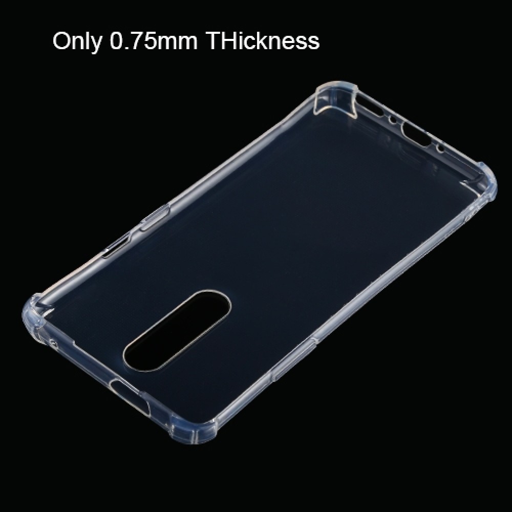 כיסוי סיליקון שקוף + בולם זעזועים מיועד ל OnePlus 7