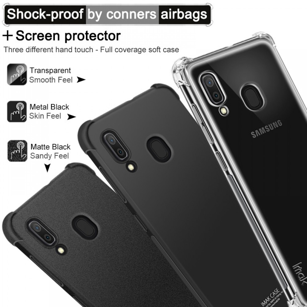 כיסוי סיליקון שקוף + בולם זעזועים מיועד ל Samsung Galaxy A30 מותג - IMAK