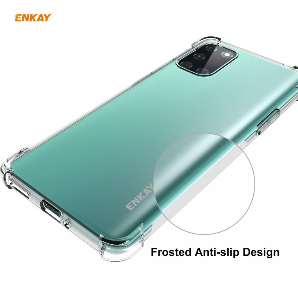 כיסוי סיליקון שקוף + בולם זעזועים מיועד ל OnePlus 8T מותג - ENKAY