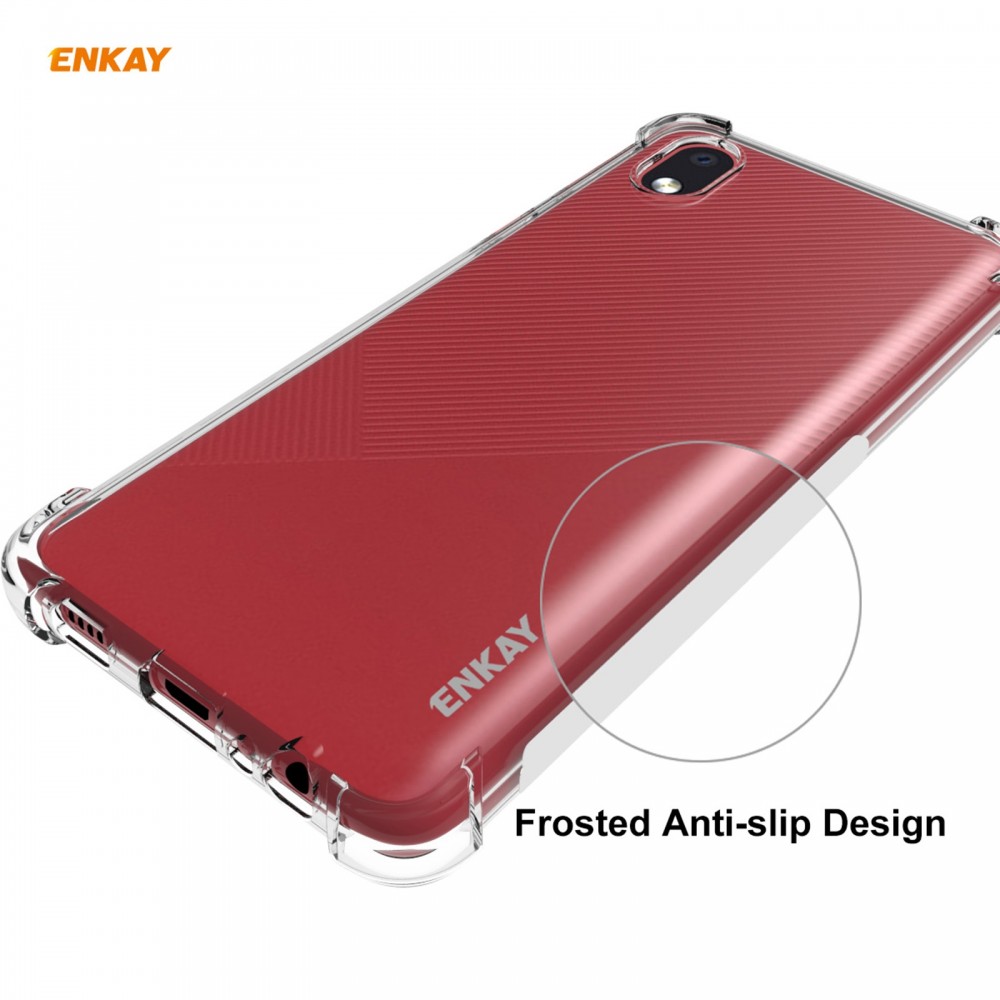 כיסוי סיליקון שקוף + בולם זעזועים מיועד ל Samsung Galaxy A01 Core מותג - ENKAY