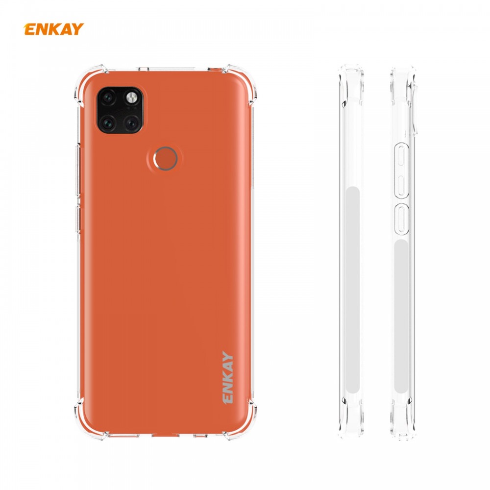 כיסוי סיליקון שקוף + בולם זעזועים מיועד ל Xiaomi Redmi 9C מותג - ENKAY