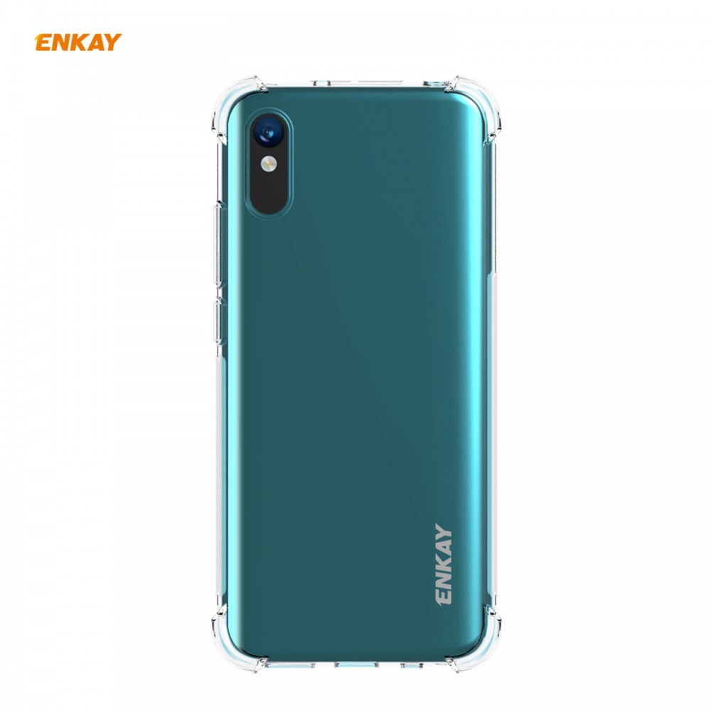 כיסוי סיליקון שקוף + בולם זעזועים מיועד ל Xiaomi Redmi 9A מותג - ENKAY