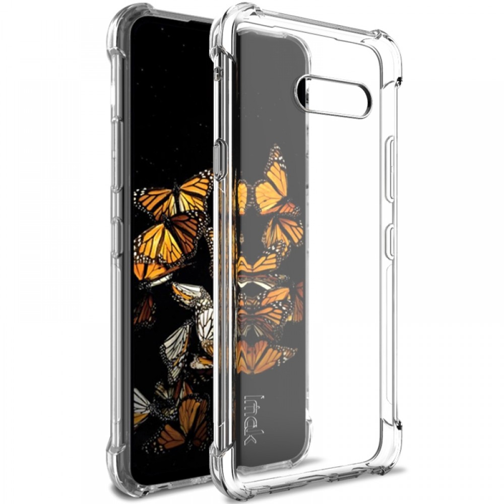 כיסוי סיליקון שקוף + בולם זעזועים מיועד ל LG V50S ThinQ 5G מותג - IMAK