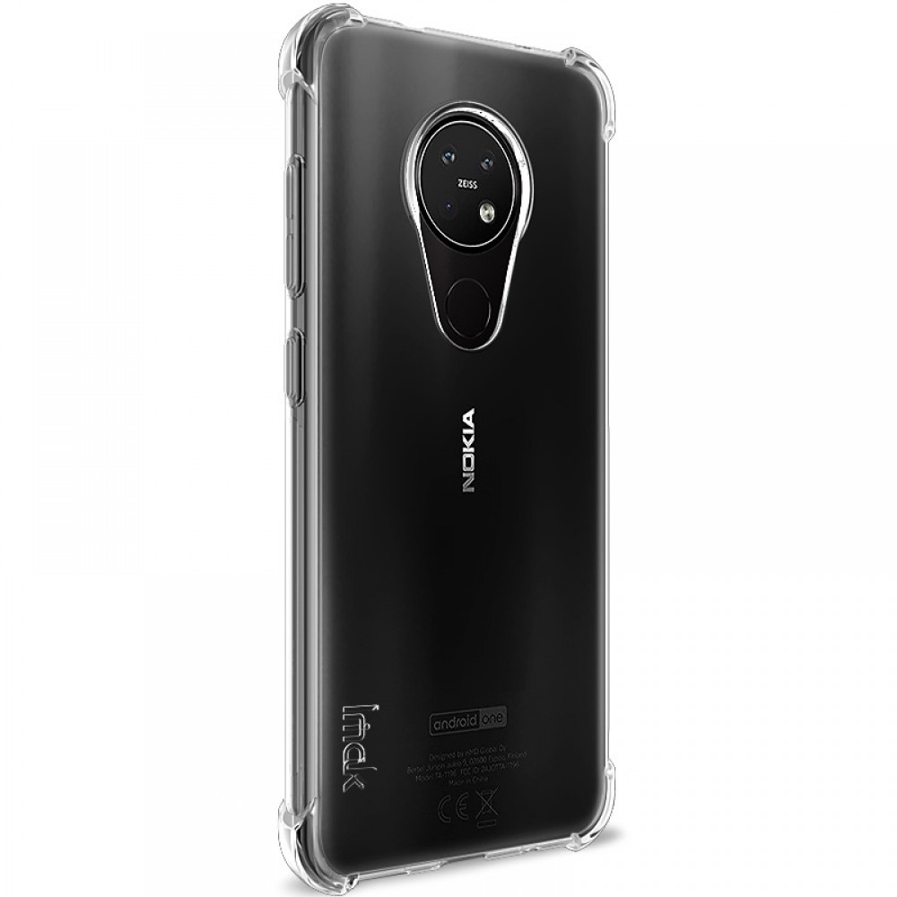 כיסוי סיליקון שקוף + בולם זעזועים מיועד ל Nokia 6.2 מותג - IMAK