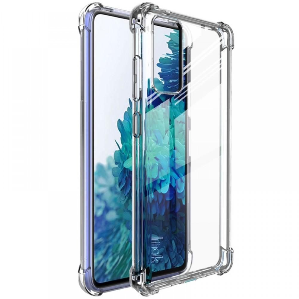 כיסוי סיליקון שקוף + בולם זעזועים מיועד ל Samsung Galaxy S20 Lite מותג - IMAK