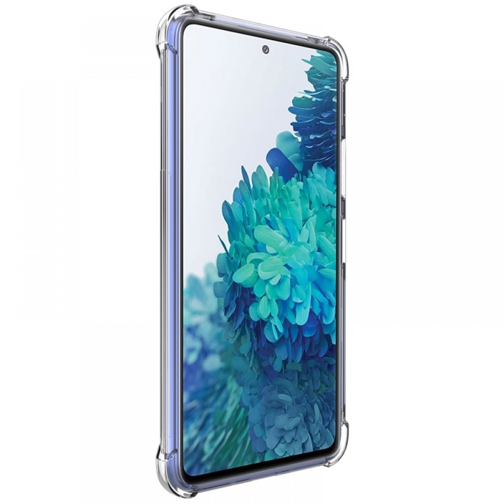 כיסוי סיליקון שקוף + בולם זעזועים מיועד ל Samsung Galaxy S20 Lite מותג - IMAK