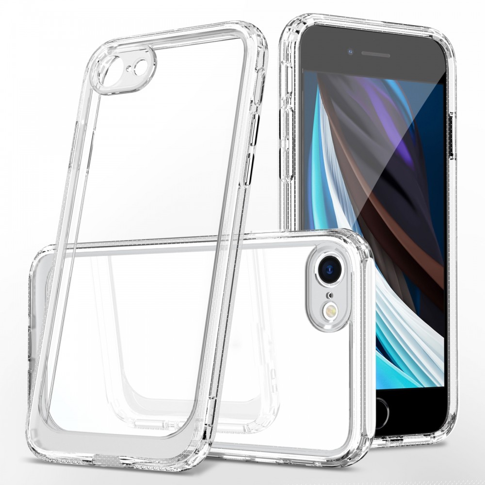 כיסוי סיליקון שקוף + בולם זעזועים מיועד ל Apple iPhone 8
