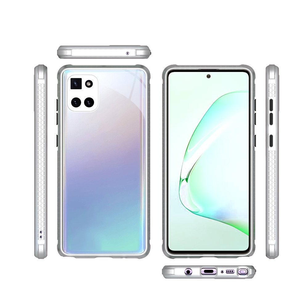 כיסוי סיליקון שקוף + בולם זעזועים מיועד ל Samsung Galaxy A81