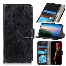 כיסוי ארנק / ספר עשוי מעור בצבע שחור עם חריצים לכרטיסי אשראי עבור Xiaomi Redmi Note 9 4G