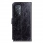 כיסוי ארנק / ספר עשוי מעור בצבע שחור עם חריצים לכרטיסי אשראי עבור OPPO A54